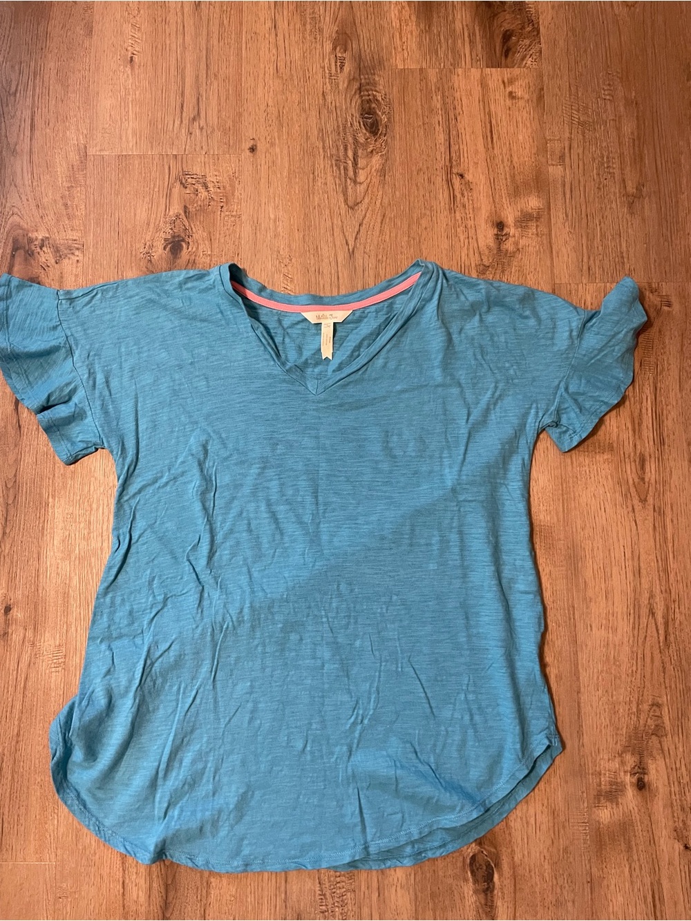 Matilda Jane Short Sleeve V-Neck Tee in Teal Blue